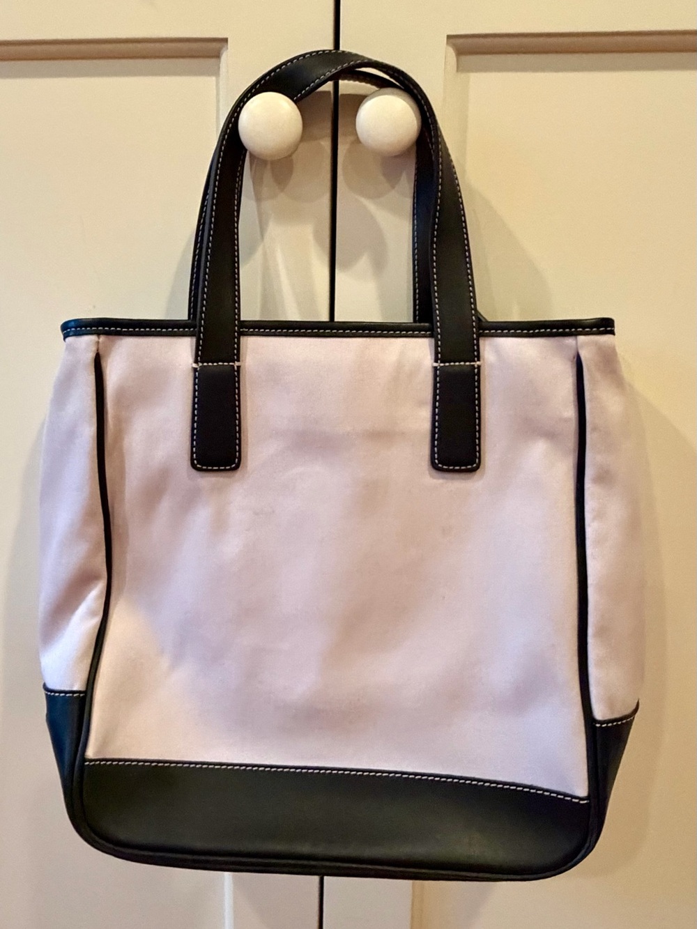 Coach Hampton Vintage Two-Tone Tote in Light Pink and Black